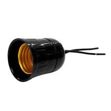 SOQUETE C/ RABICHO NYLON E27 PRETO