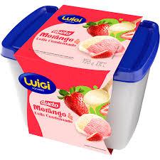 SORVETE LUIGI 1,5L DUETO MORANGO E LEITE COND