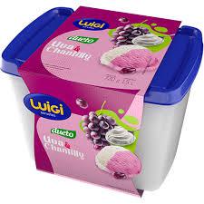 SORVETE LUIGI 1,5L DUETO UVA E CHANTILLY