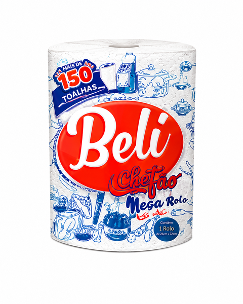 TOALHA DE PAPEL BELI CHEFAO MEGAROLO 1X150 FOLHAS