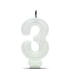 VELA DE ANIVERSARIO SUPER BRANCA N3