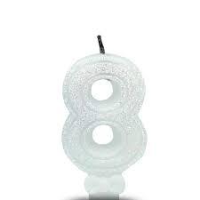 VELA DE ANIVERSARIO SUPER BRANCA N8
