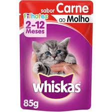 WHISKAS SACHE FILHOTE CARNE 85G