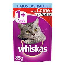 WHISKAS SC GATO CASTRADO CARNE 85GR