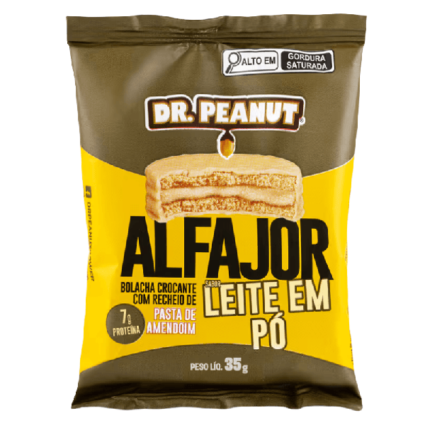 ALFAJOR LEITE PO DR. PEANUT 35G