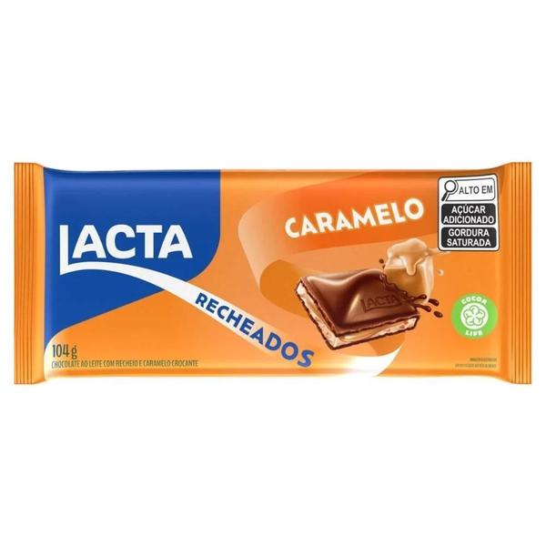 BARRA CHOC RECH CARAMELO LACTA 104G