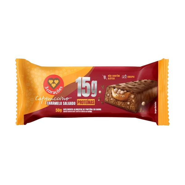 BARRA PROTEINA 3 CORACOES 50G CAPP CARAM