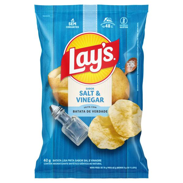 BATATA ELMA CHIPS SALT VINEGAR LAYS 62G