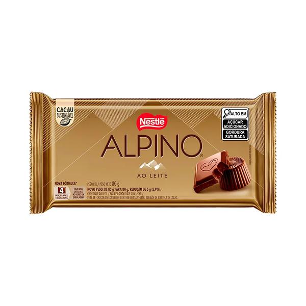 CHOC ALPINO AO LEITE NESTLE 80G