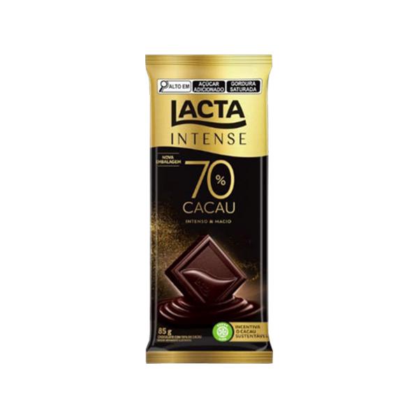 CHOC LACTA 85G 70% INTENSE CACAU