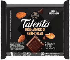 CHOC TALENTO GAROTO MEIO AMARGO 25G