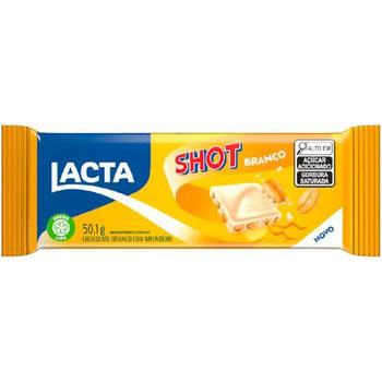 CHOC LACTA SHOT BRANCO/AMEND 50,1G