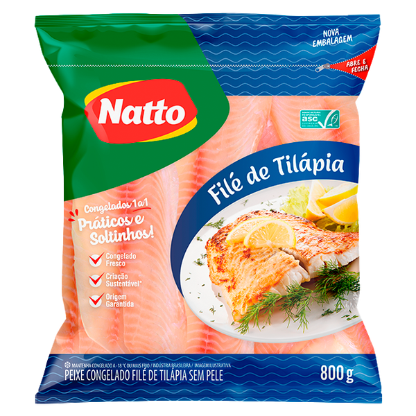 FILE TILAPIA S/PELE NATTO 800G