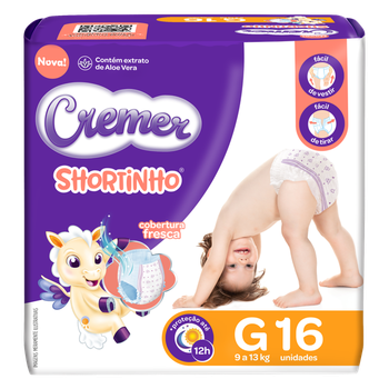 FRALDA CREMER SHORTINHO JUMBINHO G 16UN