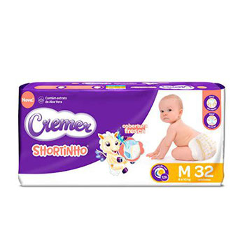FRALDA CREMER SHORTINHO JUMBO M 32UN