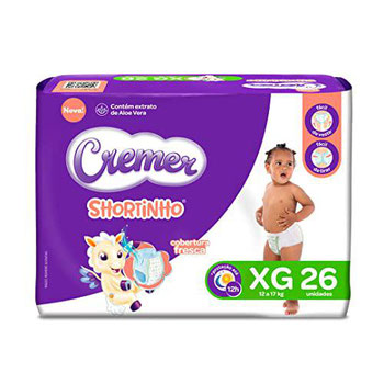 FRALDA CREMER SHORTINHO JUMBO XG 26UN