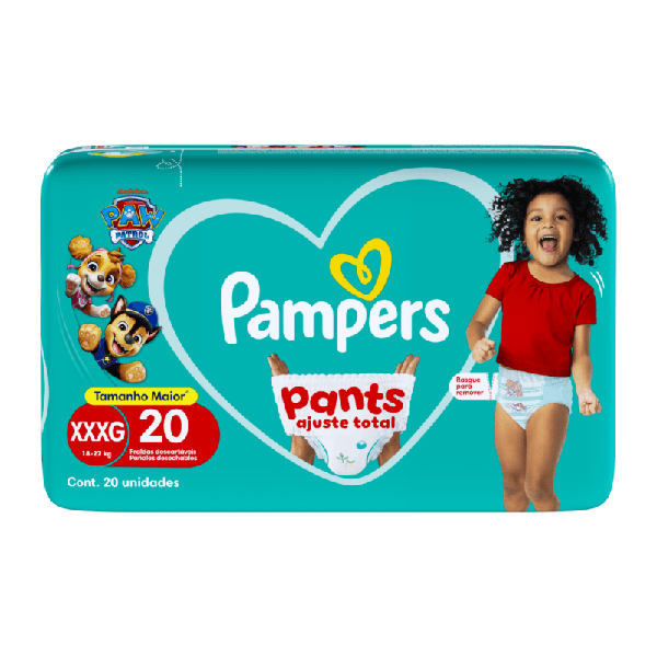 FRALDA PAMPERS PANTS AJUST TOTAL XXXG 20