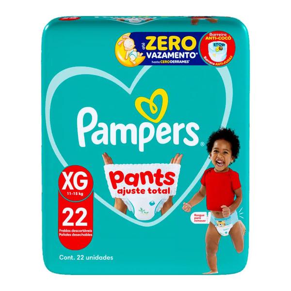 FRALDA PAMPERS PANTS AJUSTE TOTAL XG 22U