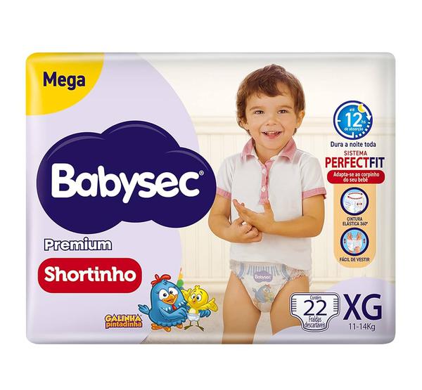 FRALDA SHORT MEGA BABYSEC PREMIUM XG 22U