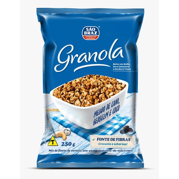 GRANOLA MELADO DE CANA SAO BRAZ 250G