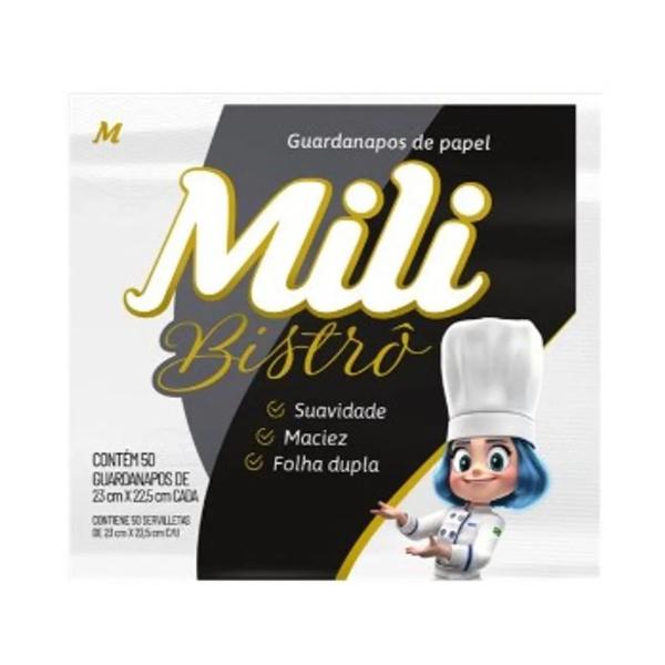 GUARDANAPO PAPEL BISTRO MILI  23X22,5CM