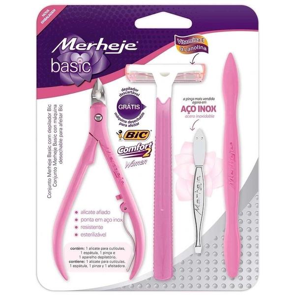 KIT ALICATE+PINC+ESP+EST MERHEJE ROSA