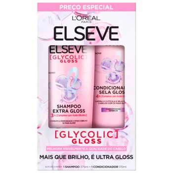 KIT ELSEVE SH375+COND170ML GLYCOLIC GLOS