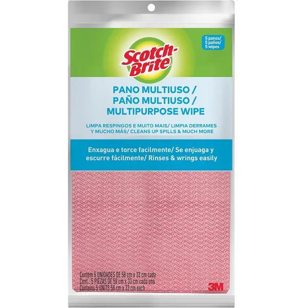 PANO MULTIUSO ROSA SCOTCH BRITE C/5UN