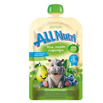 PAPINHA PERA MIRTILO ALLNUTRI 100G POUCH