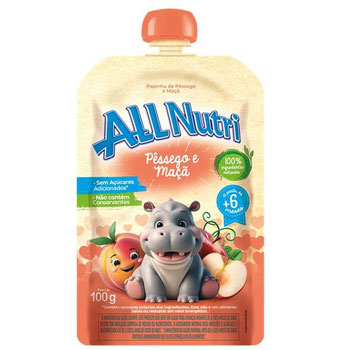 PAPINHA PESSEGO/MACA ALLNUTRI 100G POUCH