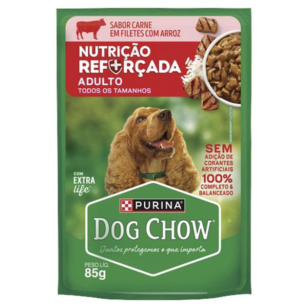 RACAO DOG CHOW CARNE/ARROZ 85G