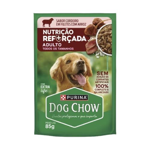 RACAO DOG CHOW CORDEIRO/ARROZ 85G