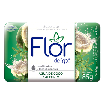 SAB FLOR DE YPE 85G AGUA COCO/ALECRIM