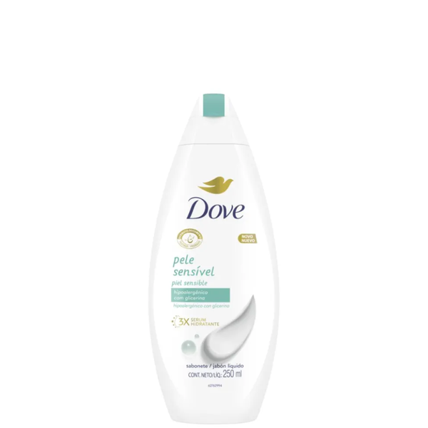 SAB LIQ DOVE 200ML PELE SENSIVEL FR