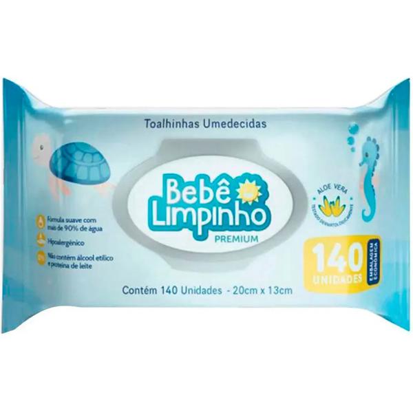 TOALHA UMED BEBE LIMPINHO PREMIUM 140UN