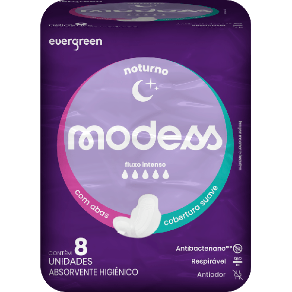 ABSORVENTE MODESS NOTURNO C/ABAS C/8UN