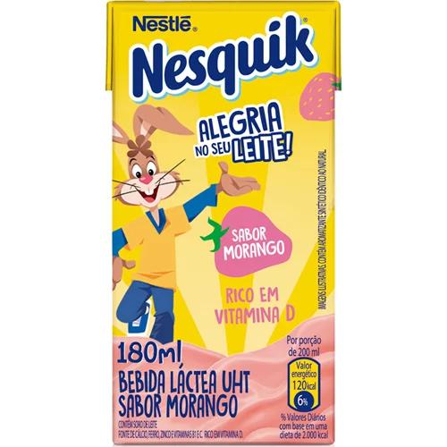 ACHOCOLATE LIQUIDO NESQUIK 180ML MORANGO