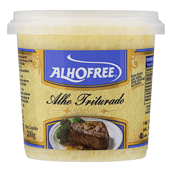 ALHO FREE TRITURADO S/ SAL 200