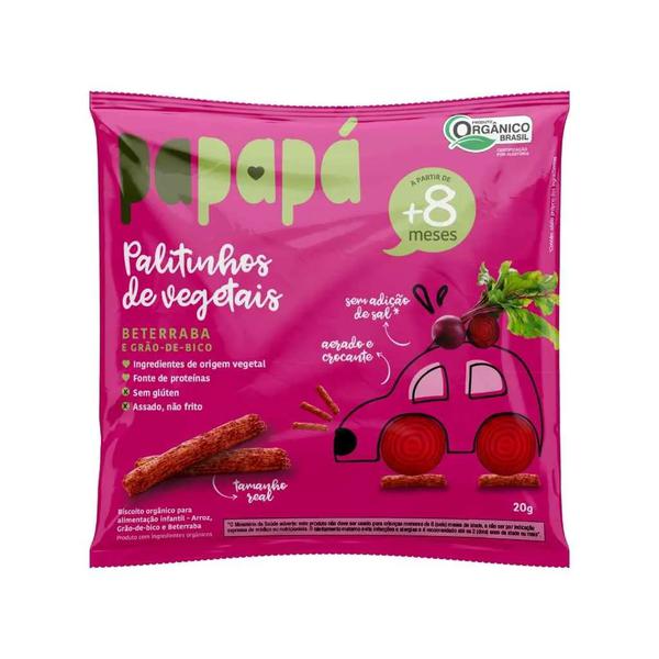 BISCOITO PAPAPA 20GR ORG BETERRABA