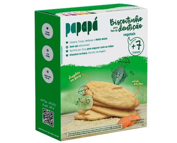 BISCOITO PAPAPA 36GR DENTIÇÃO VEGETAIS