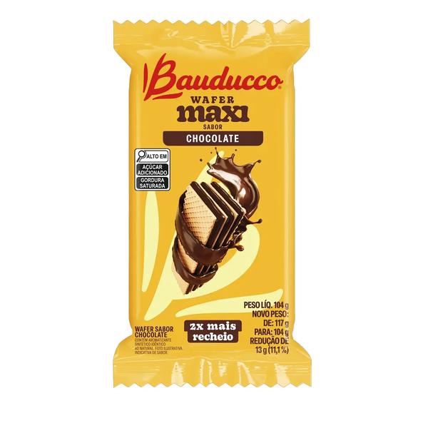 BISCOITO WAFER BAUDUCCO 104GR MAXI CHOC