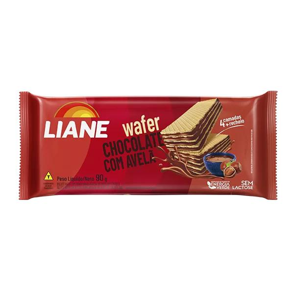 BISCOITO WAFER LIANE 90G CHOCOLATE C/ AVELA S/LAC