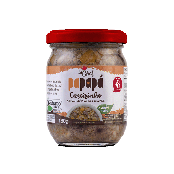 CASEIRINHO PAPAPA 180GR ORG ARROZ FEIJAO