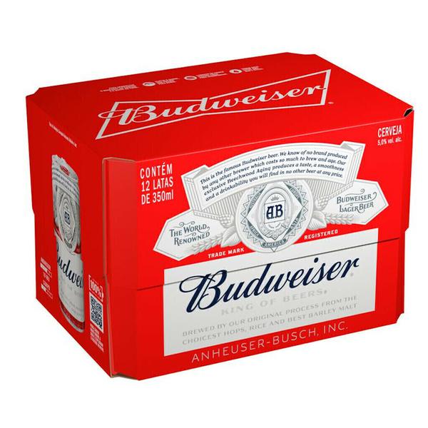 CERVEJA BUDWEISER 350ML LATA CX C/12