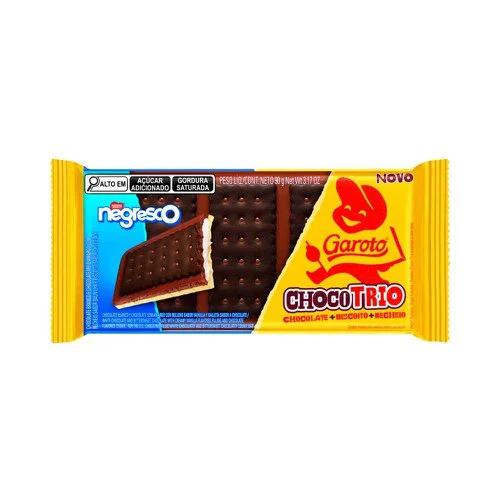 CHOCOLATE GAROTO 90GR CHOCO TRIO NEGRESCO