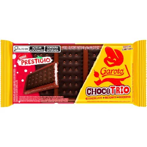 CHOCOLATE GAROTO 80GR CHOCOTRIO  PRESTIGIO