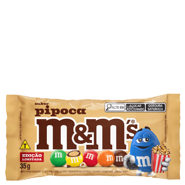 CHOCOLATE M&MS 35GR PIPOCA