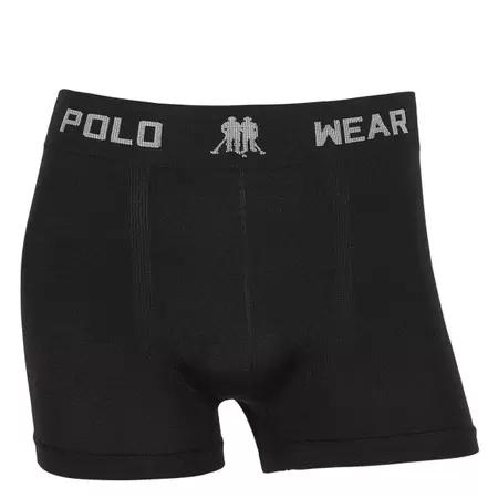 CUECA BOXER POLO WEAR PQ PRETA S/COSTURA