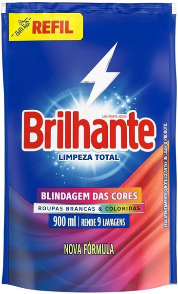 DETERGENTE LIQUIDO BRILHANTE 900ML LIMPEZA TOTA