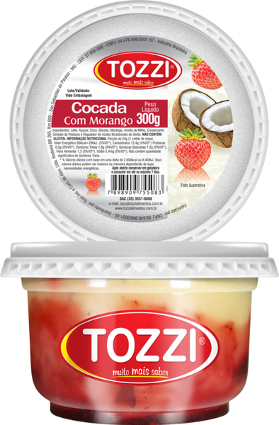 DOCE COCADA TOZZI 300G MORANGO